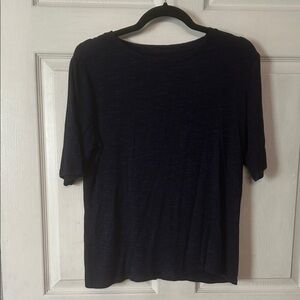 Nine West Dark Blue Short Sleeve Top